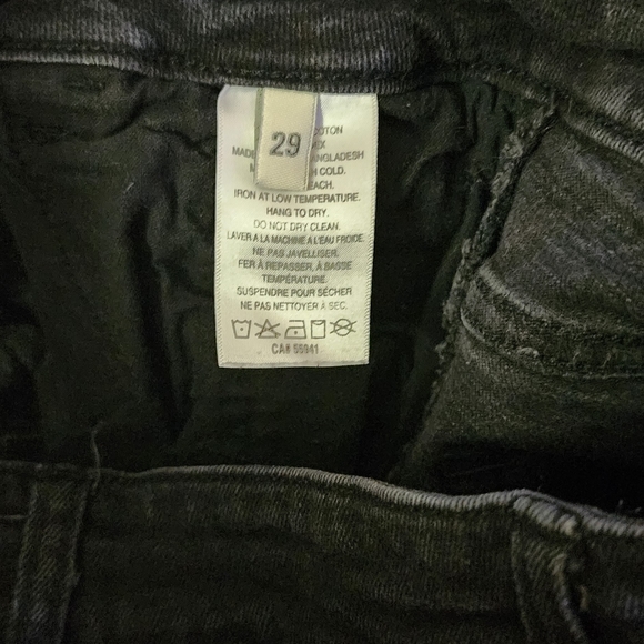 ** DONATED ** High Rise Button Fly Distressed Denim Shorts - Picture 3 of 4